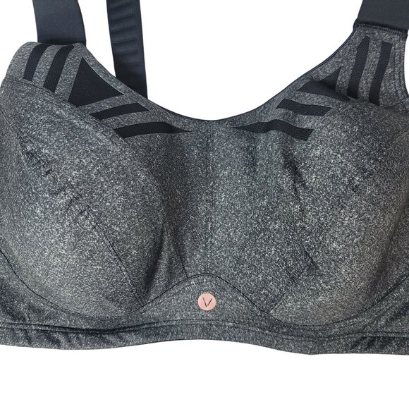 LIVI Underwire Sports Bra Black 40F Full Coverage Molded Cup Max Support Wicking - Picture 2 of 9